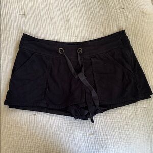 GUESS Jet Black Faux Stretch Suede Crossover Skort Skirt